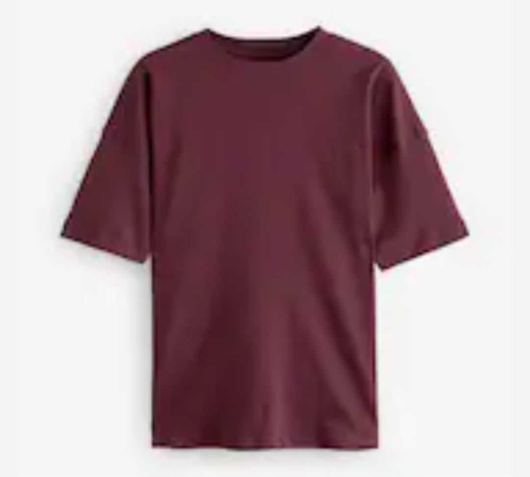 Mens Oversized Plain Bamboo T-Shirt - Image 2
